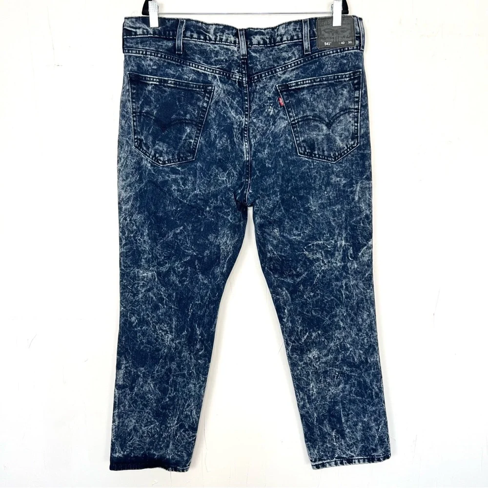 Levi’s‎ 541 Jeans Dark Acid Wash Blue Athletic Fit Size 40x30